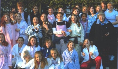 Picture of girls on sponsored walk