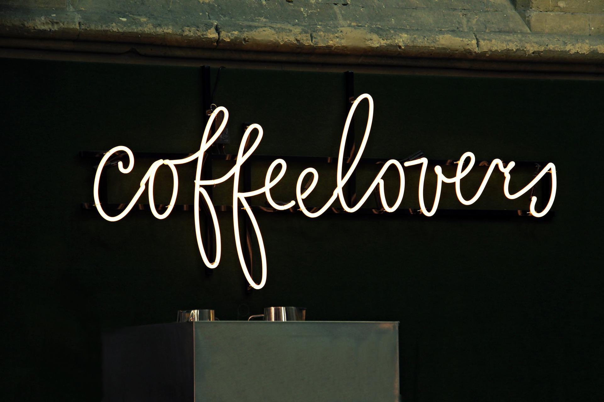 coffee lovers sign