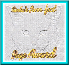Simba's Purr-fect Page Award