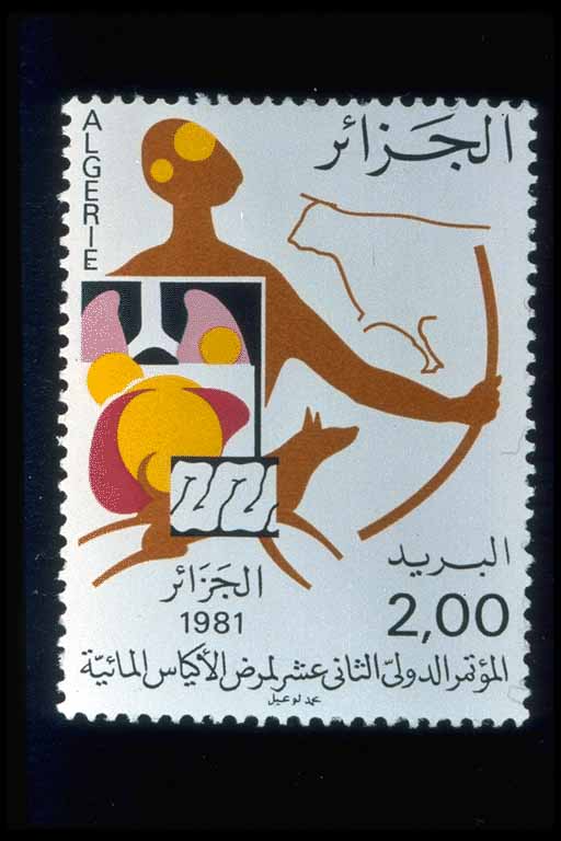 1981 Algerias stamp on Hydatidosis