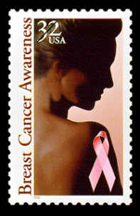 USA breast cancer awareness beautiful stamp