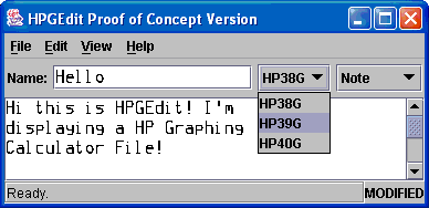 HPGEdit Screen Capture