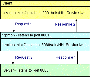 Communication with tcpmon