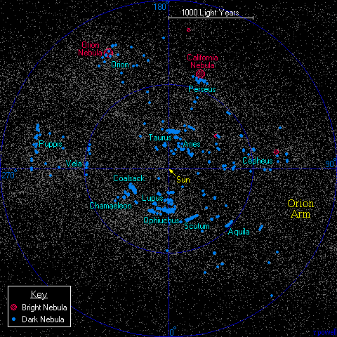 Um Mapa de Nebulosas Escuras