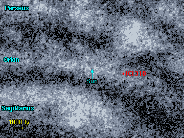 Localiza��o da Nebulosa Gamma Cygni