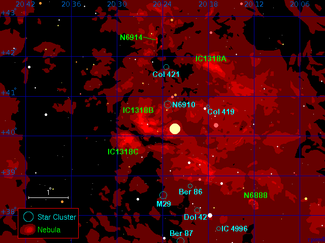 Um Mapa da Nebulosa Gamma Cygni