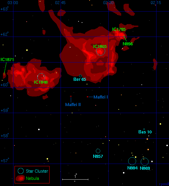 Um Mapa das Nebulosas Cora��o e Alma