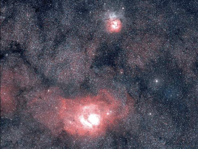 As Nebulosas Laguna e Tr�fida
