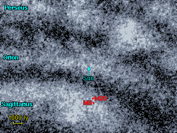 Localiza��o das Nebulosas Laguna e Tr�fida
