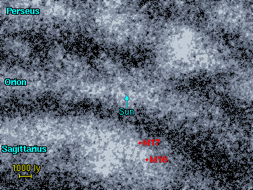 Localiza��o das Nebulosas �guia e �mega