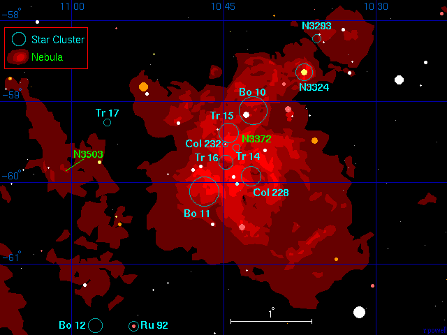 Um Mapa da Nebulosa Eta Carinae