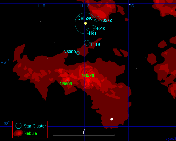 Um Mapa do Complexo NGC 3576