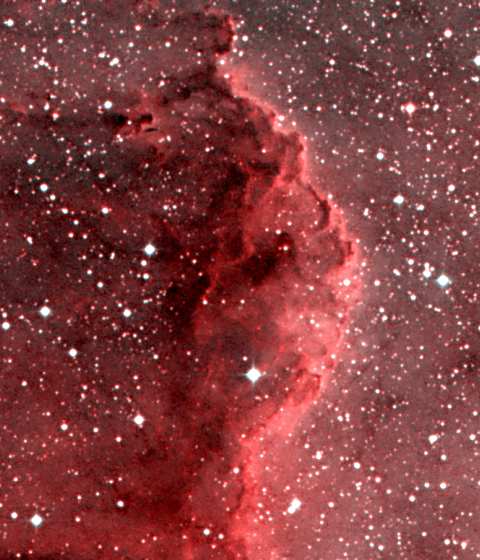 Pilar gasoso na Nebulosa América do Norte