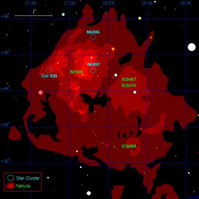 Um Mapa da Nebulosa Am�rica do Norte