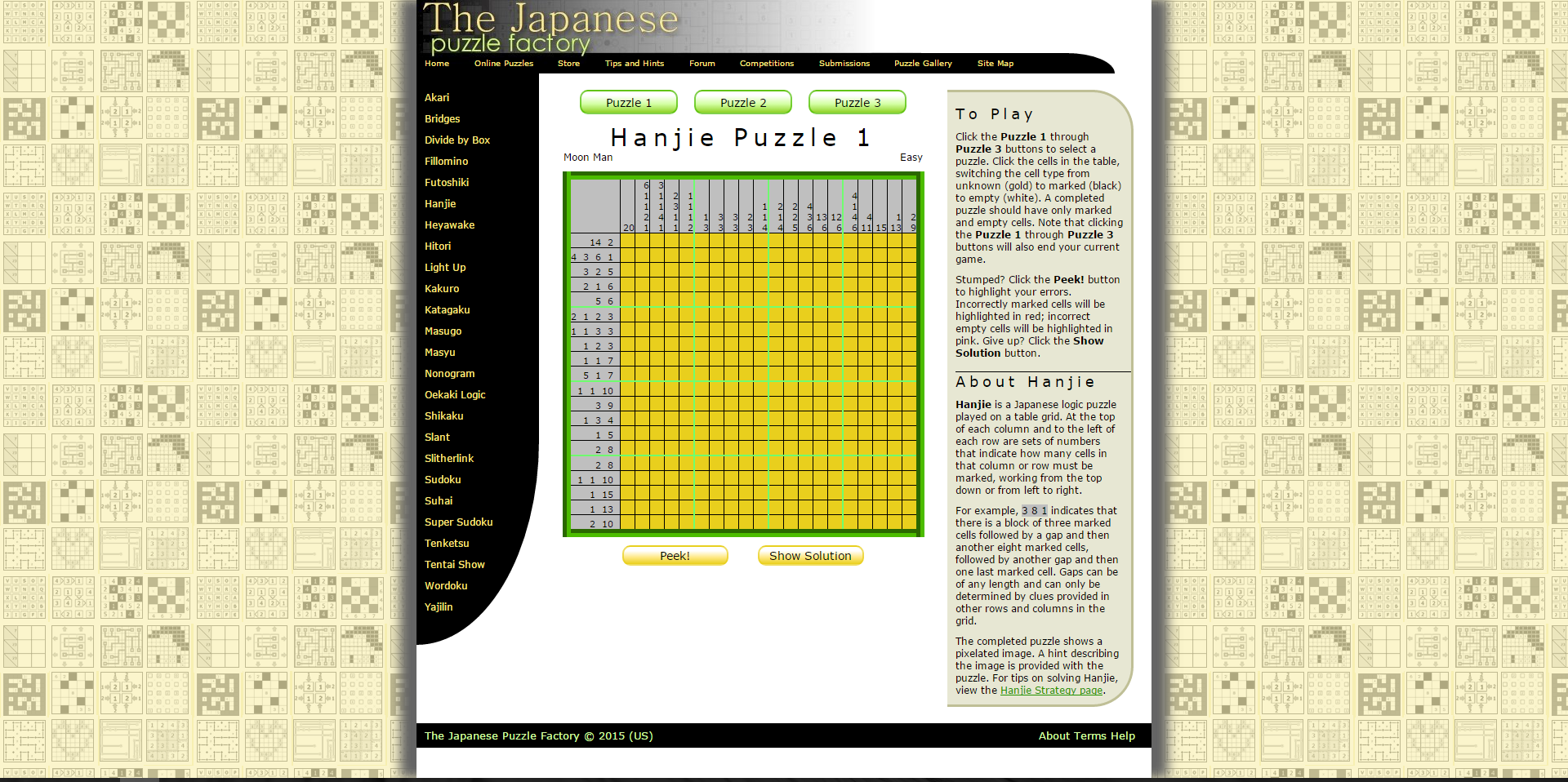Hanjie Puzzles