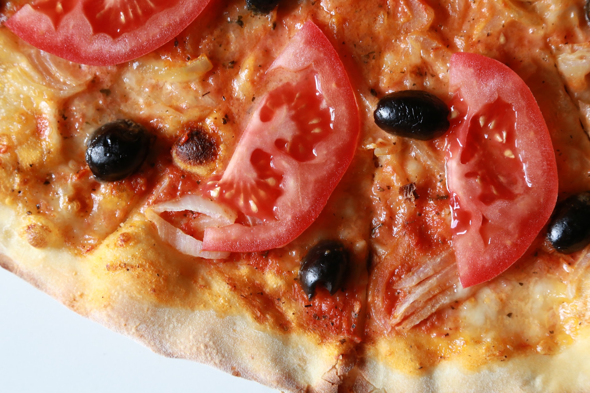 Pizza with Tomatoes and Olives