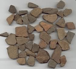 Manure scattered medieval pot-sherds