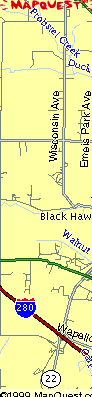 Davenport Iowa USA Area Map WEST
