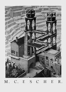 Waterfall,(1961) by M.C. Escher