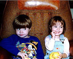 Sean and Laura, Ages 4 and 2.