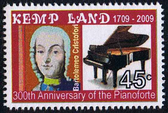 Kemp Land 2009 300th anniversary of the invention of the piano. Click this stamp to view the full set.