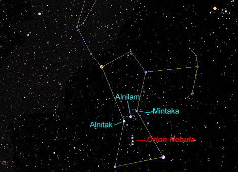 stargazing orion's belt