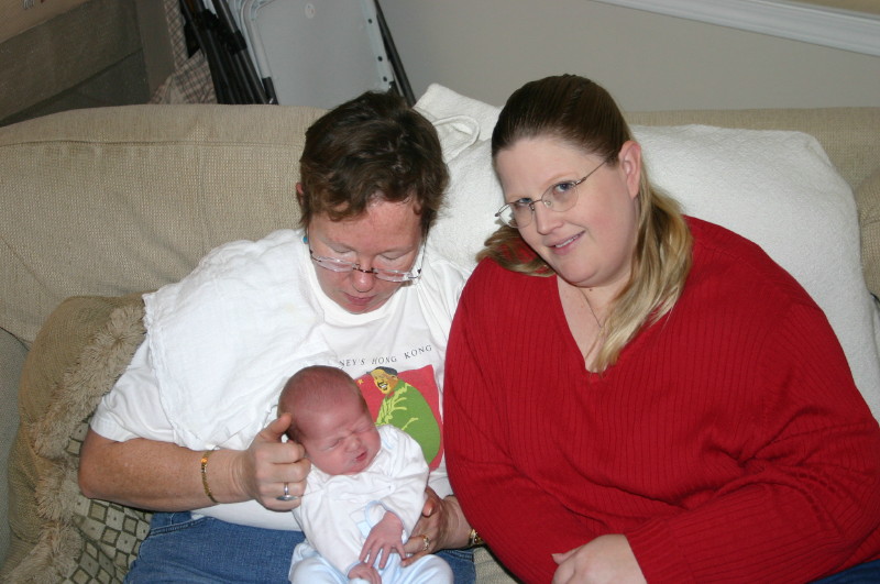 Grandma, Mom and baby boy