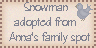 I adopted my Snowman at Anna's Family Spot