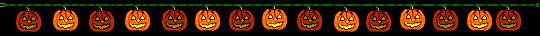 string of blinking pumpkin lights