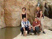 Nosotros con Jose e Inma en un oasis cerca de la cascada de Mides