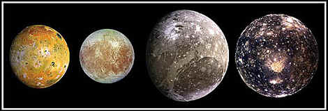 Io, Europa, Ganymede and Callisto