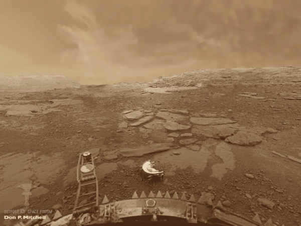 Surface image of Venus captured by the Venera 9 lander