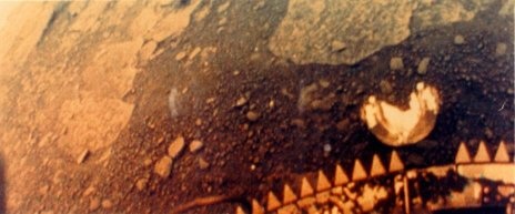 Soviet Venera probe surface image of Venus - Left side of panoramic image