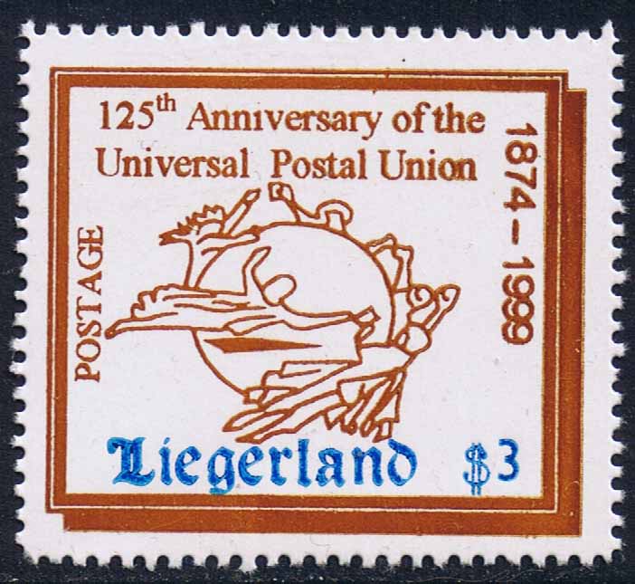 Liegerland 1999 Universal Postal Union, $3