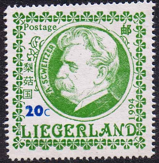 Liegerland 1994 Albert Schweitzer definitive, 20 cents