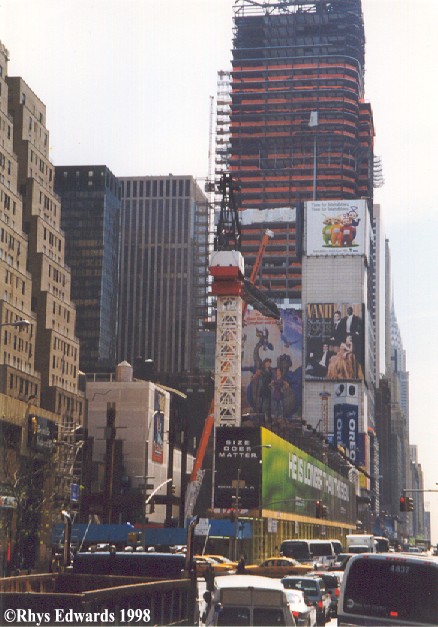 Image of Conde Naste Tower durin gits construction in New York City , April 1998. Picture byRhys Edwards.