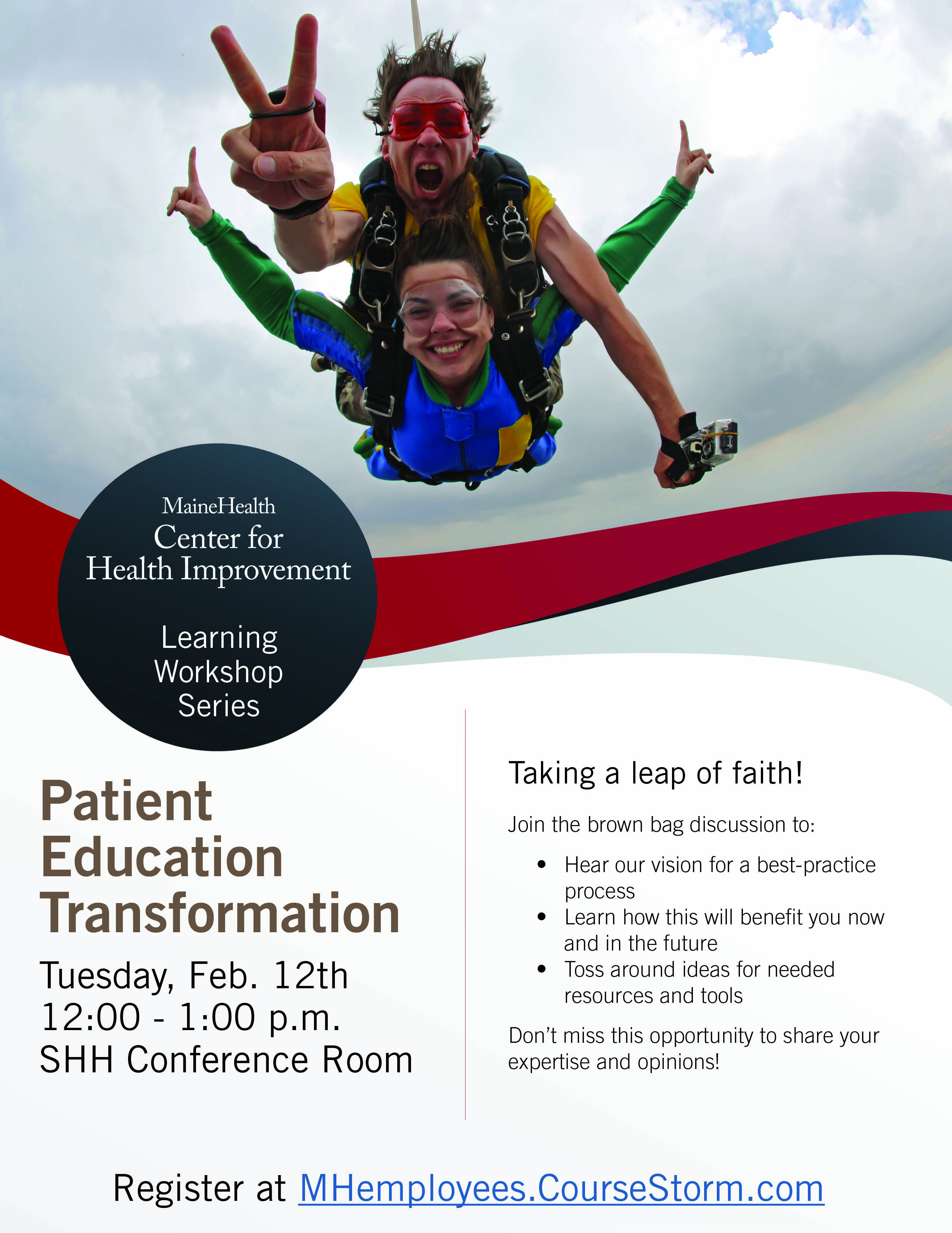 2019 Patient Education Transformation Workshop flyer