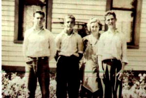 Pat, Joe, George, and Grandma Corbett