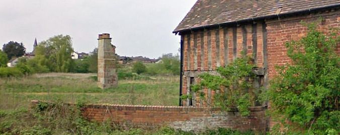 Rodington Old Hall chimney stack and Barn