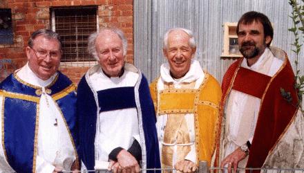 From left to right Canon Ron Wood, Venerable Clive Beatty, Rev David Claydon and Archdeacon Russell Smith
