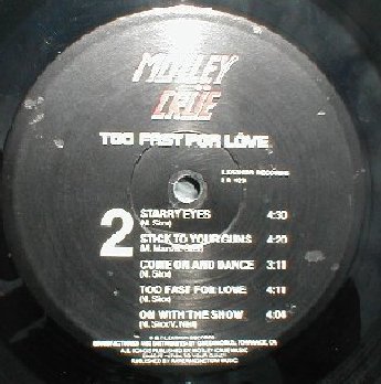 Motley Crue - Too Fast For Love (Leathur Records)