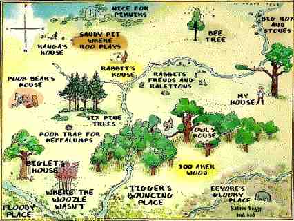 Map of the Hundred Acre Wood