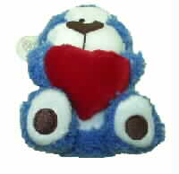 Blue Bear Furry Heart Doll 