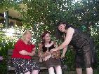 With Tricia and Yamana at Xmas.....Yamana doesnt look like she trusts me.:-)