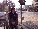 waiting for a tram....