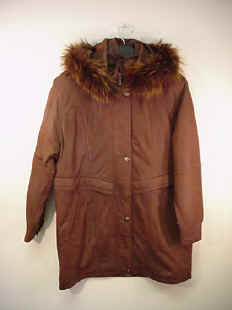 LCF-10 Leather Coat with Fur For Ladies