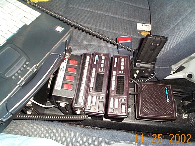 police car interior equipment