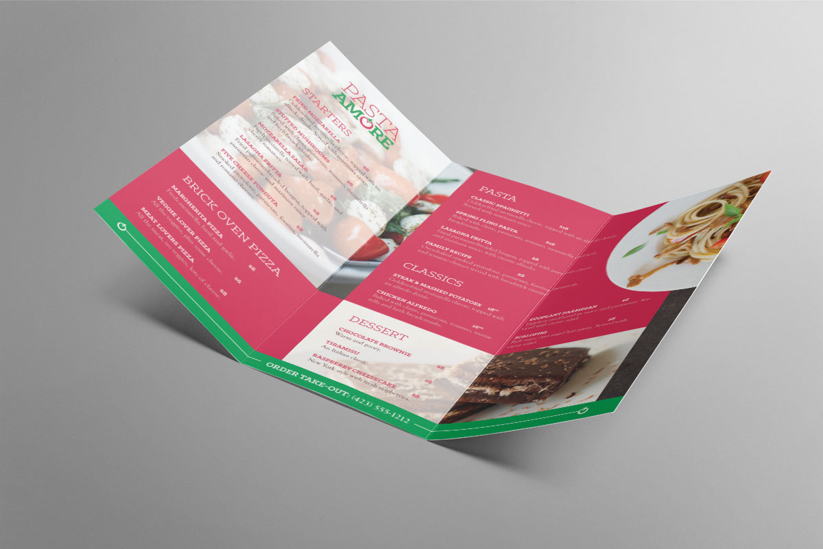Pasta Amore Brochure