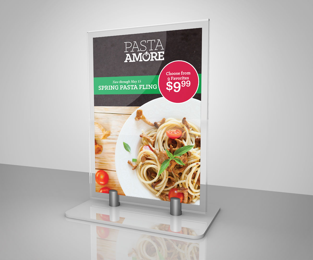 Pasta Amore Table Tent