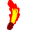 This singeing sword is very hot. Be sure not to grab in the flames!